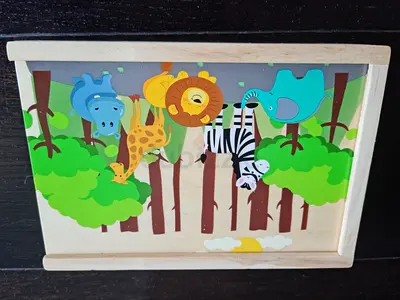 Dominos in wood in wooden box
