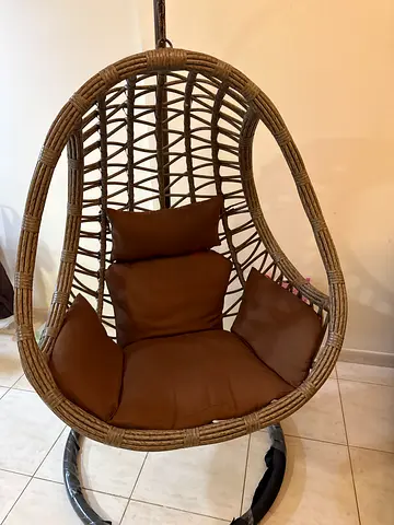 Rattan Hanging Egg Chair with Stand