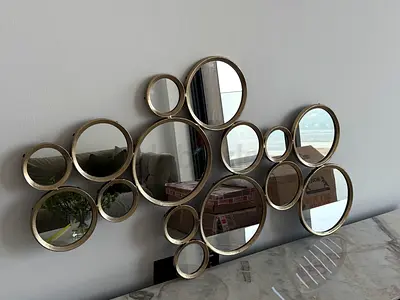 Decorative Cluster Wall Mirror - Modern Round Mirrors Set