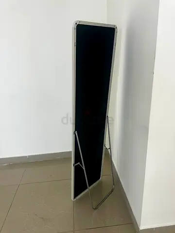Full-Length Free-Standing Mirror with Metal Frame