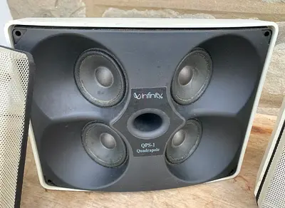 INFINITY QUARAPOLE SURROUND LOUDSPEAKER model QPS-1W 10-80W Single Speaker only