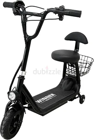 Winner Electric Scooter with LED Lights, Padded Seat, Storage Basket(6 - 14 Yrs) - Brand New