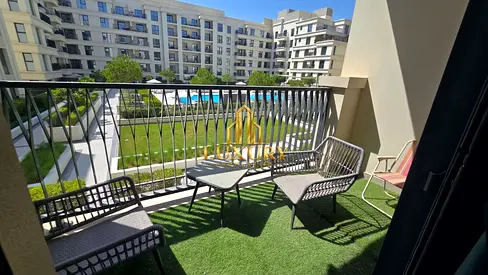 Luxury Fully Furnished 1 BHK Apartment with Pool View & Balcony for Rent 50K