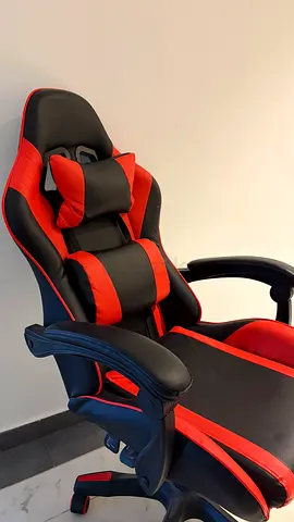 Rockstar Black & Red Ergonomic Racing-Style Gaming/Office Chair with Lumbar Support