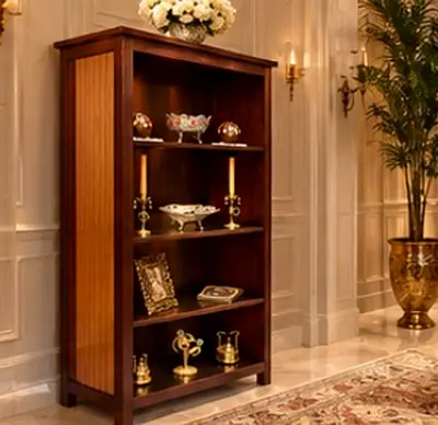 Solid Wood marina Bookcase / Display Shelf - Classic Finish