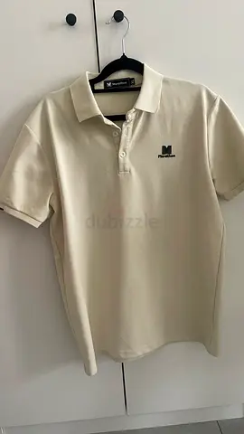 Light yellow men polo shirt