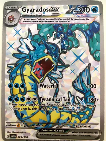 Rare Full Art Gyarados EX Holographic Pokémon Card (Japanese/English-looking)