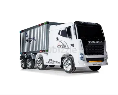 Container Ride On Truck White for Kids ( 2 - 6 Years) - Brand New