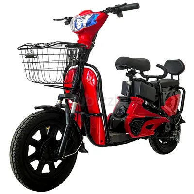 M2 Scooter With Grocery Basket With Strong Battery Red