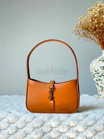 Tan YSL Small Shoulder Bag - Classic Logo Accent