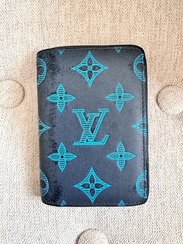 Authentic Lous Vuitton Shadow Blue Wallet card holder