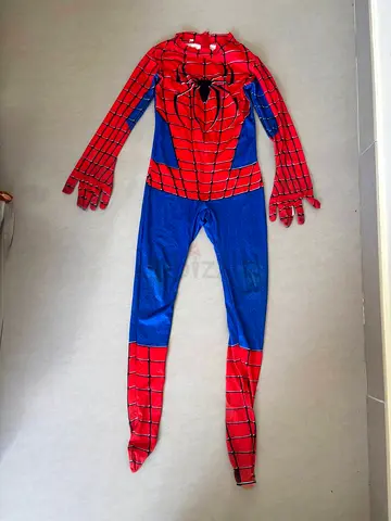 Spider-Man children's costume full body suit+Mask (red & blue) - single piece