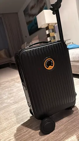 Best Gift 🎁 Compact carry-on trolley suitcase with detachable scooter handle