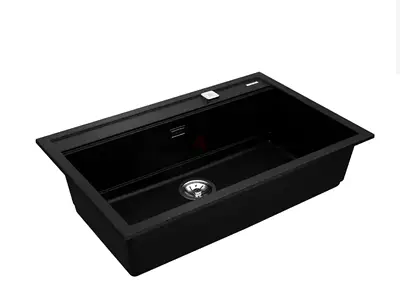 Black granite Teka Workstation sink with multi-level bowl - new, still in the box, never used