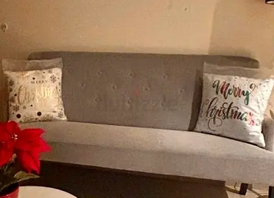 IKEA Dining sofa Light grey 3-seater sofa with button-tufted back