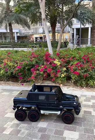 Kids 6-Wheel Electric Ride-On Mercedes G63 AMG - Black comes with remote control as well.