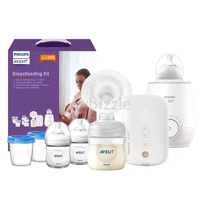 Philips Avent Breastfeeding Kit with Electric Pump, Bottles and Warmer