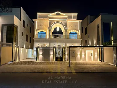 عجمان _ العاليه | فيلا بتشطيب راقي ~ 7 غرف نوم ماستر~ مصعد | طابقين وروف | 4,500 قدم² ~ اغتنم الفرصه الان بسعر يشمل رسوم المكيفات والكهرباء والمياه