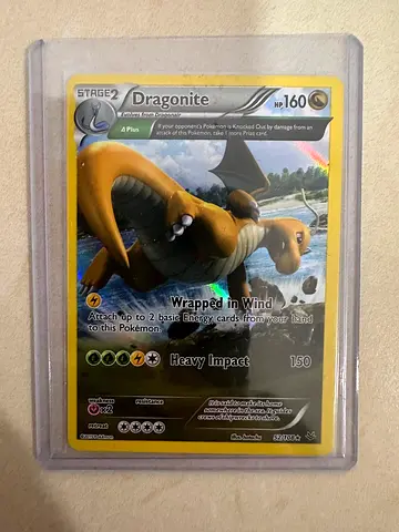 Rare Holo Dragonite Pokémon Card - PSA Ready Sleeved