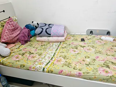 White Single Bed Frame with Mattress