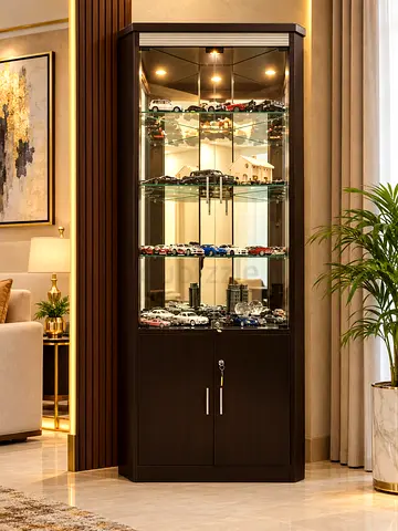 Corner glass cabinet