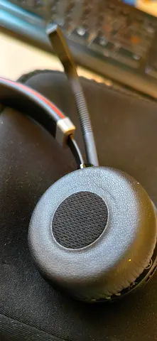 Used Jabra over-ear headset with boom microphone - good working condition - 200 AED only