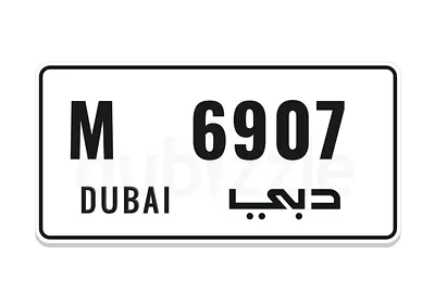 M 6907 | Premium 4-Digit Dubai Plate | 69 + 07