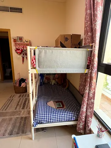 Ikea Bunk Bed + 2 new mattress + extra gaurd rail