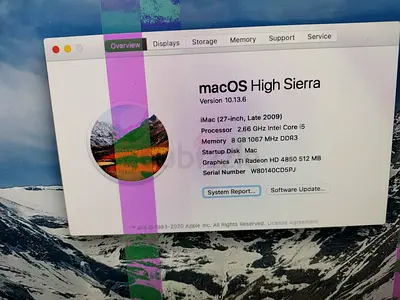 iMac 27-inch (Late 2009) — 2.66 GHz Core i5, 8GB RAM, 512MB ATI Radeon