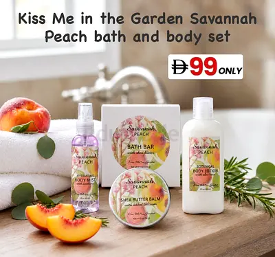 Savannah Peach bath and body set