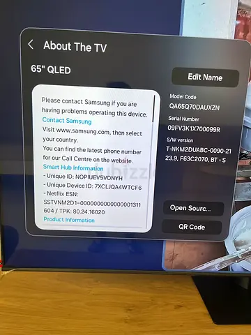 Samsung 65” QLED TV