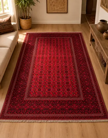 Hand made Persian Maroon Traditional Area Rug - 200x300cm