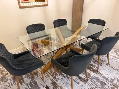 Dining table | 6 seats | Glass