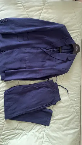 Navy blue Men Suit Linen