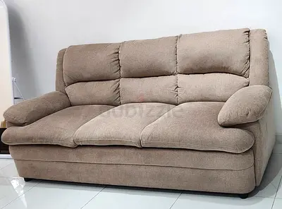 3-Seater Fabric Sofa – AED 550 | Coffee Table & Mirror FREE