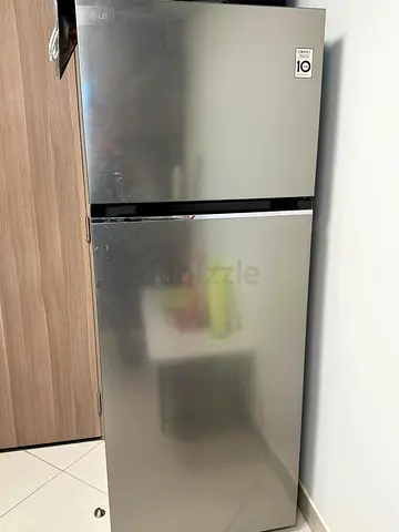 LG Top Freezer Refrigerator - Stainless Steel, Good Working Condition