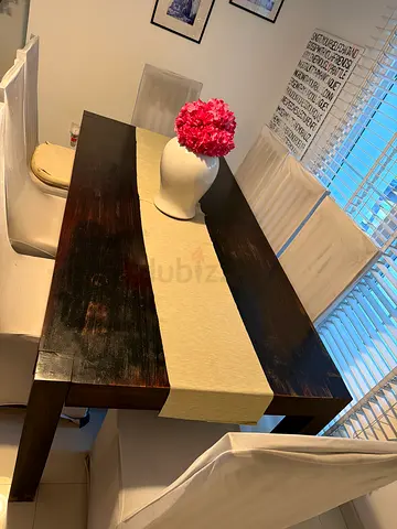 Dinning table with 8 dinning chairs