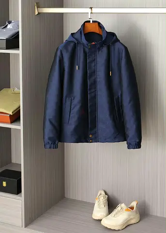 Gucci Navy Hooded Casual Jacket