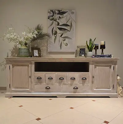 A big solid wood TV cabinet
