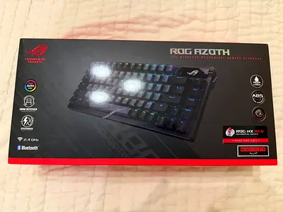 ASUS ROG Azoth 75 DIY Custom RGB Gaming Keyboard, OLED Display, Tri-mode Connection, Hot-Swappable