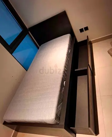 IKEA malam bed with mattress 90x200cm