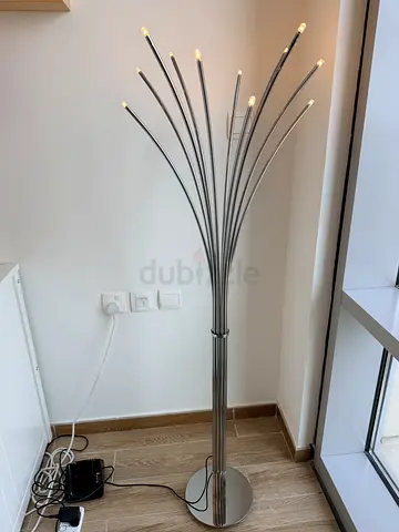 Chrome Arc Floor Lamp - Multi-Stem Sculptural Design
