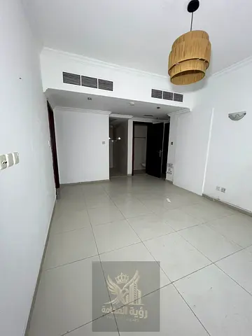 Annual one bedroom apartment for rent in Al Taawun near Oriana Hospital. Master bedroom, 2 bathroom
