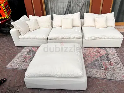Marina Home Luscious feather 🪶 filled modular sofa with footstool