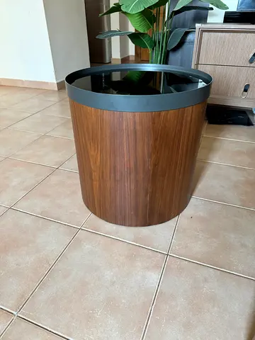 Modern Wooden Finish Waste Bin