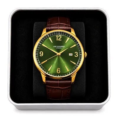 Lee Cooper London 40mm – Green Dial Leather Watch