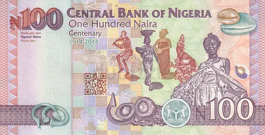 NIGERIA 100 NAIRA COMMEMORATIVE BANKNOTE 2014