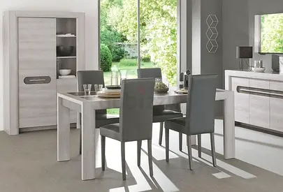 Table only- Modern grey dining table