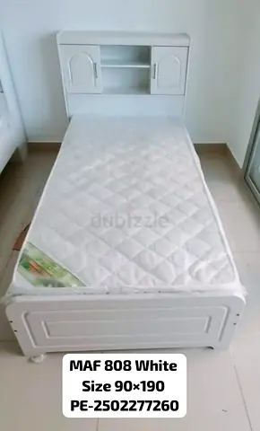 BRAND NEW SINGLE WOOD BED WITH MATTRESS AVAILABLE