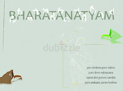 Bharatanatyam Dance handmade and digital canvas painting